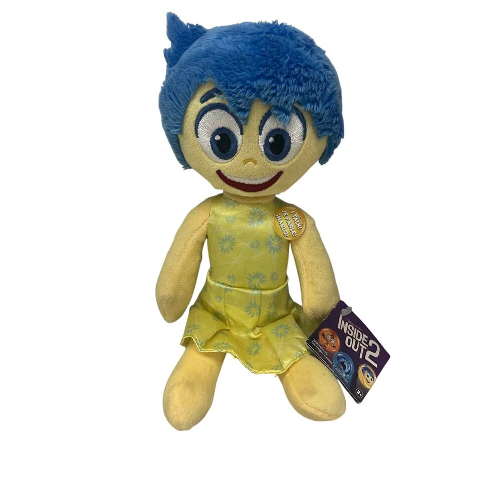 Just Play Disney Pixar Inside Out 2 Joy Talk It Out Talking 9.5" Plush NWT